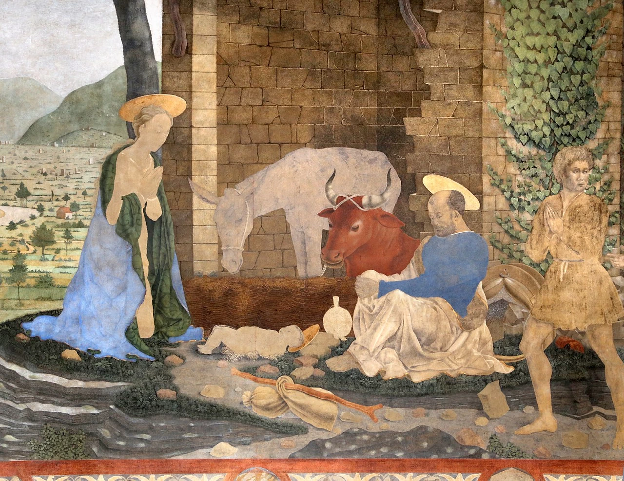 Natività - Firenze, Chiesa della Ss. Annunziata, Chiostrino dei Voti, dettaglio
